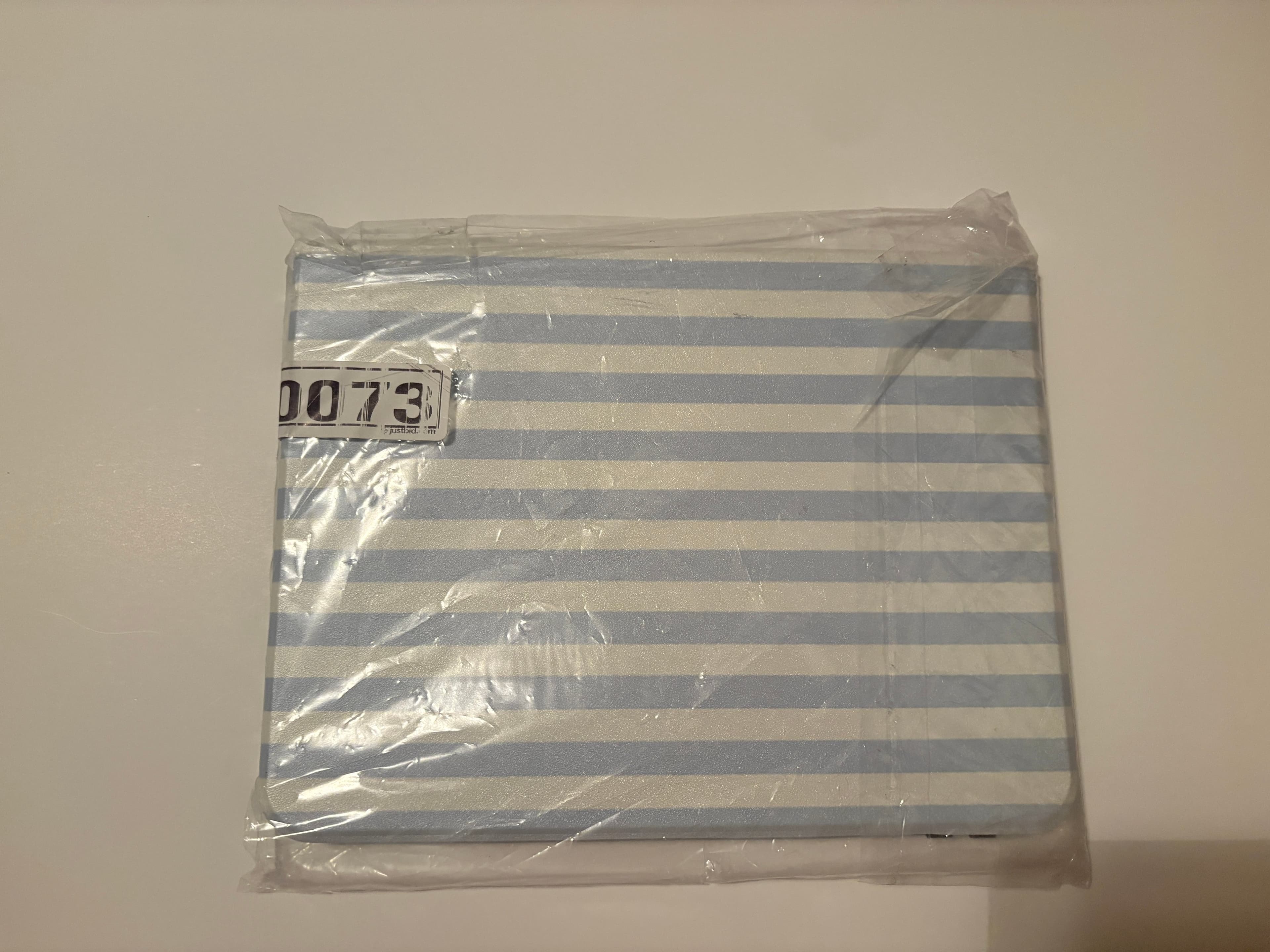 Blue and White Striped Ipad Case (7th,8th,9th Generation) - Image 1