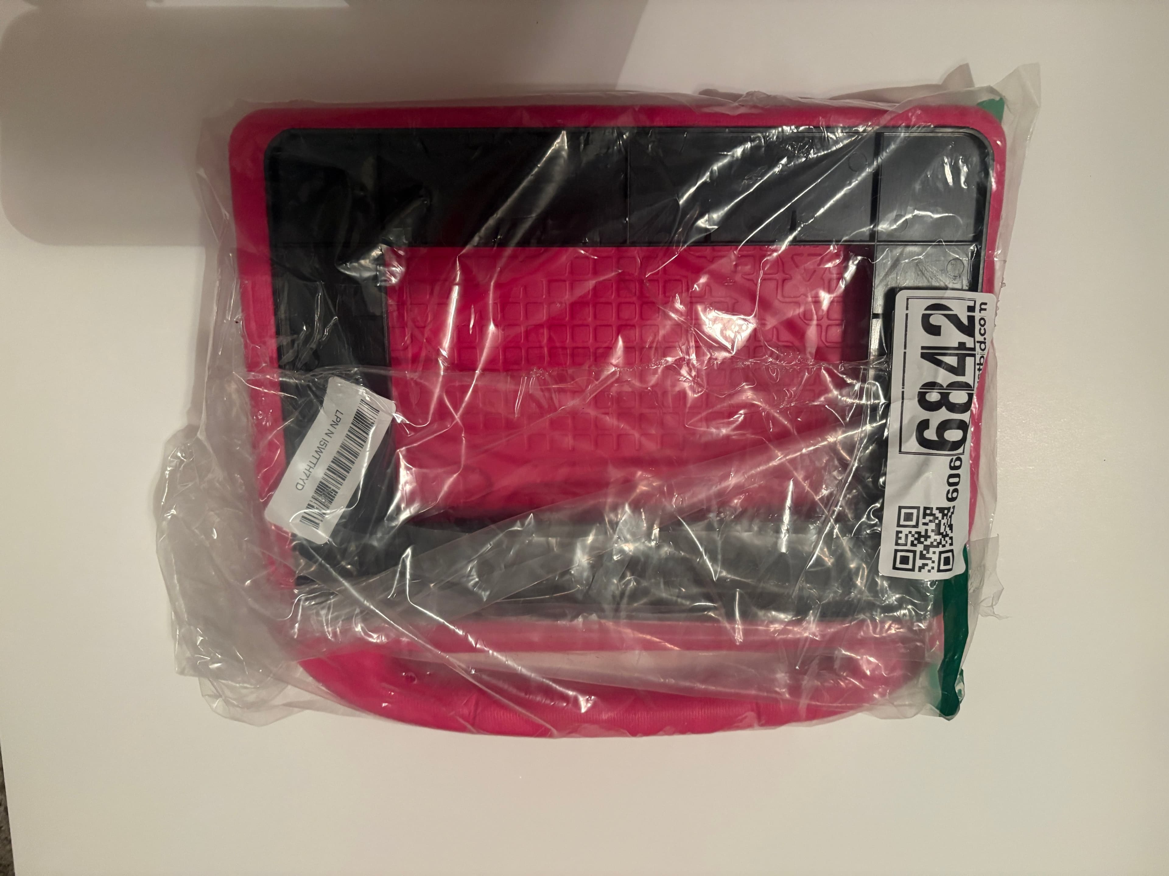 Pink Ipad Case Protective Rubber with Stands - Image 1