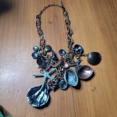 ⭐ Mythologie Sea Life Charm Statement Necklace – Nautical Coastal Jewelry - Thumbnail 4