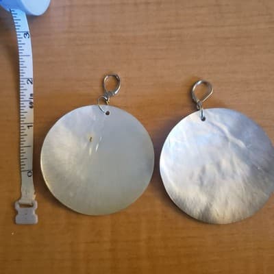 Handpainted Abalone Bird Earrings - Thumbnail 3