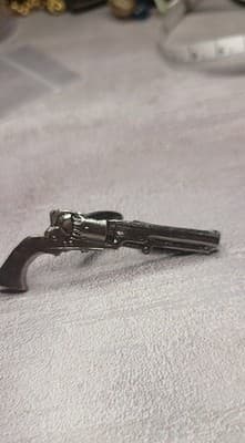Vintage Chrome Colt 45 Revolver Gun Pistol Tie Bar Clip Clasp - Thumbnail 3