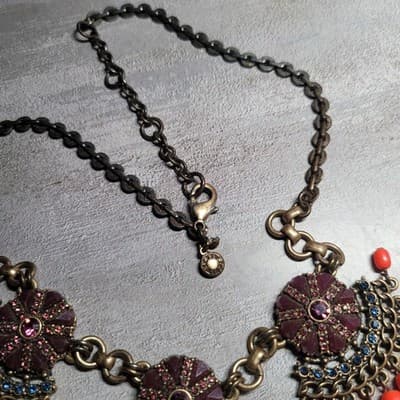 J.Crew Factory Fringed Fan Necklace NWT - Thumbnail 7