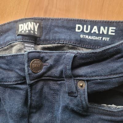 DKNY DUANE STRAIGHT FIT JEANS Men’s sz 34W 30L Blue Stretch Denim - Thumbnail 3