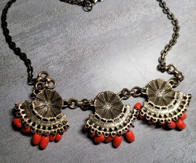 J.Crew Factory Fringed Fan Necklace NWT - Thumbnail 8