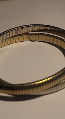 Vtg Marshal Metal MFG. Two Tubogas Chain Silver Plated & Gold Plated Bracelets - Thumbnail 6