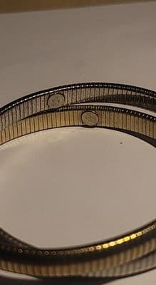 Vtg Marshal Metal MFG. Two Tubogas Chain Silver Plated & Gold Plated Bracelets - Thumbnail 7