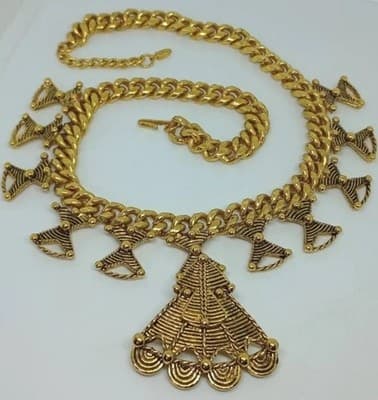 AVON JOSE BARRERA 18" MAYAN NECKLACE Temple To The Sun Detachable Pendant - Image 1
