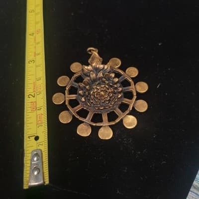 Vintage Pentti Sarpaneva Pendant Bronze Brutalist Modernist - Thumbnail 3