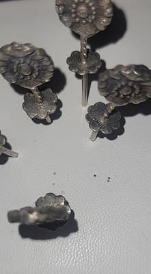 Antique European 800 Silver Skewer Cocktail Pick Art Nouveau Set – 3” – KL Mark - Thumbnail 11