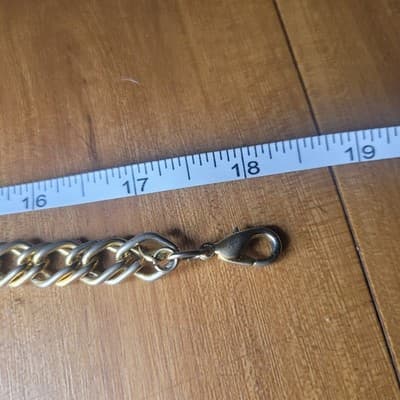 Erwin Pearl Chunky Gold Tone Chain Link Necklace Vintage Costume Jewelry - Thumbnail 6