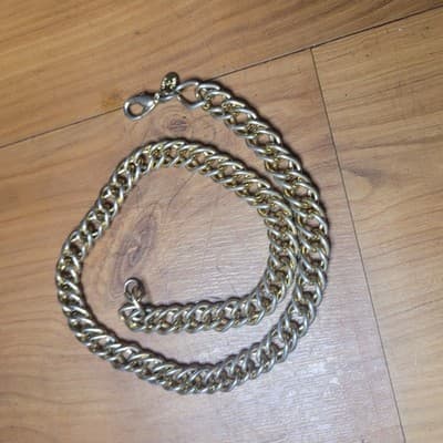 Erwin Pearl Chunky Gold Tone Chain Link Necklace Vintage Costume Jewelry - Thumbnail 5