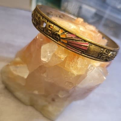 Lucky Brand Lucky You Peace Sun Beams 70s Style Bangle Bracelet - Thumbnail 4