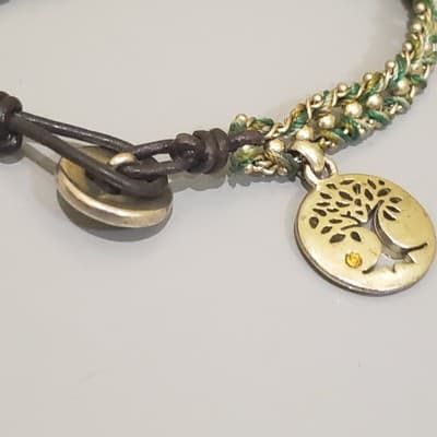 FOSSIL TREE OF LIFE Charm Beaded Bracelet - Thumbnail 2