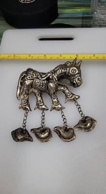 Miao Tribal Horse Pendant Necklace Vintage Jewelry Asian Chinese Cultural - Thumbnail 4