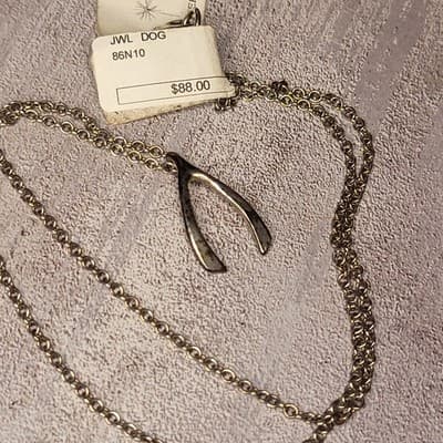 New Dogeared "Wish" Wishbone necklace STERLING Silver - Thumbnail 3
