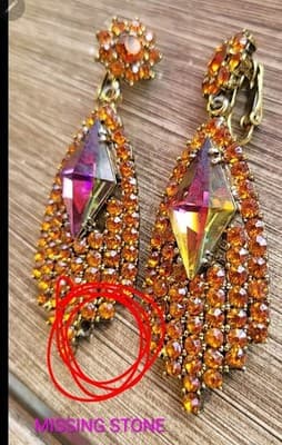 Vintage DeLizza & Elster Julianna Clip-on Earrings Brooch Aurora Borealis Set - Thumbnail 10