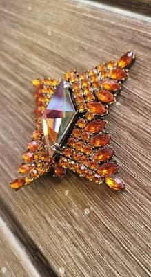 Vintage DeLizza & Elster Julianna Clip-on Earrings Brooch Aurora Borealis Set - Thumbnail 6
