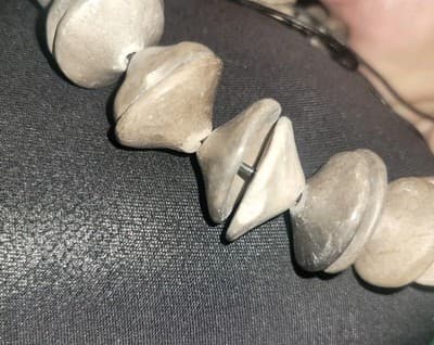 NAÄB Handmade 950 Silver & Natural Stone Bead Necklace — Solid Pendant, Artisan - Thumbnail 12