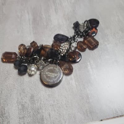 Chicos Beaded Bracelet Wrist Watch Rhinestones Crystals - Thumbnail 4