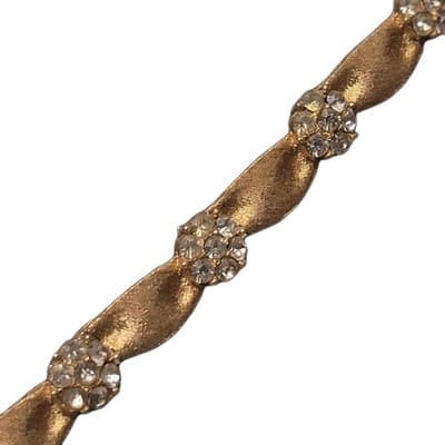 Crown Trifari Birthday Series Alfred Phillippe Ribbon Necklace Earrings Goldtone - Thumbnail 7