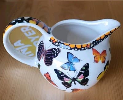 PAUL CARDEW GLAZED CERAMIC/PORCELAIN CREAMER - BUTTERFLIES!!! - Image 1