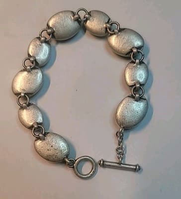 Vintage Multi Color Gemstone Bracelet Toggle Clasp - Thumbnail 2