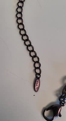 VCLM™ Couture Statement Necklace – Gunmetal Chain, Brown Ribbon, Oversized... - Thumbnail 6