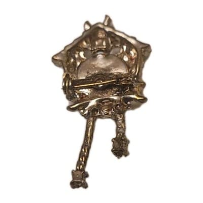 California Souvenir Cuckoo Clock Brooch Vintage Enamel Kitch - Thumbnail 2