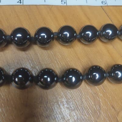 Vintage Hematite Hand Knotted Necklace - Thumbnail 6