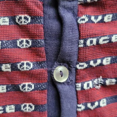 Counterculture Henley Shirt, “Peace / Love” Motif | United States, c. 1970s–1980 - Thumbnail 4
