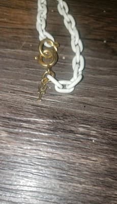Vintage 1960s Crown Trifari White Enamel Necklace - Thumbnail 6