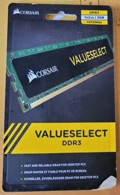 Corsair ValueSelect 2GB DDR3 1333MHz Desktop PC Memory RAM Module 1x2GB - Image 1