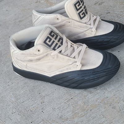 Givenchy Skate mid top men's distressed nubuck leather sneakers EU 43 US 11 $975 - Thumbnail 3