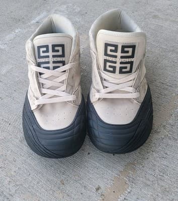 Givenchy Skate mid top men's distressed nubuck leather sneakers EU 43 US 11 $975 - Thumbnail 4