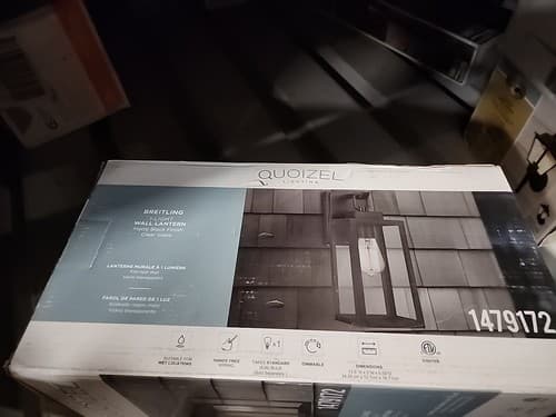 Quoizel BreitlingMatte Black Outdoor Wall Light Model #LWS3747A