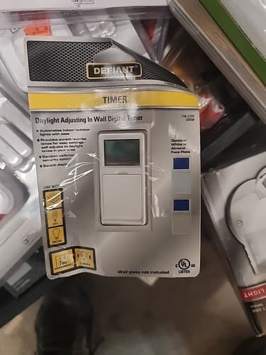 Defiant 15 Amp In-Wall 3-Way Daylight Adjusting Digital Timer Switch 32648 - Image 1