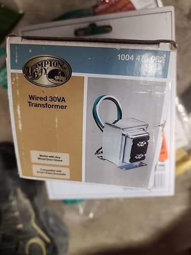 Hampton Bay Wired 16VAC/30VA Transformer Video Door Bells Compatible - Image 1