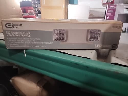 Rectangle 11 W Equivalent Integrated LED White Emergency Light Ni-Cad 6V Battery - Image 1