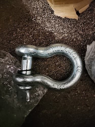 (2) Galvanized 3/4" D-Ring Bow Shackle 10500lbs Pin & no noise vibration Reducer - Image 1