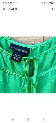 Lane Bryant Green Blouse 22/24 - Thumbnail 3