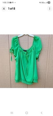 Lane Bryant Green Blouse 22/24 - Image 1