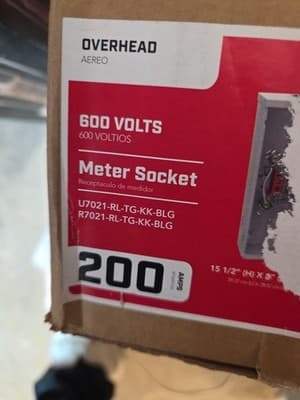 OVERHEAD METER SOCKET 600 VOLTS UA4517-DL-M4 OR R4517-DL-M4 MILBANK - Thumbnail 2