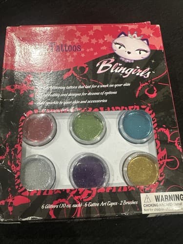 Bling Girls Sparklz Tattoos Kit glittering tattoos - 6 Colors - Image 1
