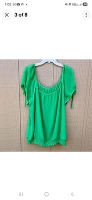 Lane Bryant Green Blouse 22/24 - Thumbnail 2