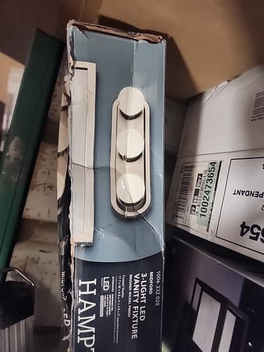 Hampton Bay Midford 3-Light Brush Nickel LED Bathroom Vanity Light Bar 59003-SN - Image 1