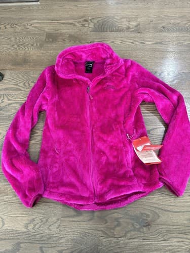 The North Face Women’s XS Full Zip Sweater Pink Fuzzy Warm New - Image 1
