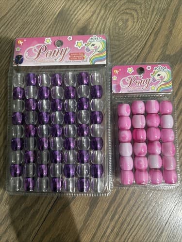 87 Pcs Pony Collection Beads Jewelry Making Kit DIY Hair Braiding Bracelet - Image 1