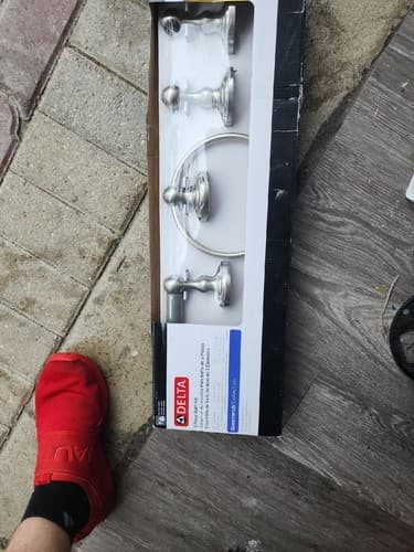 Delta Greenwich 3-Piece Bath Hardware Set with Towel Ring Toilet Paper Holder an - Image 1