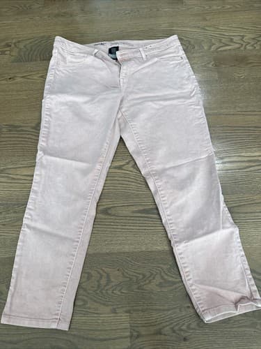MESSIO Size 12/31R Mid Rise Skinny Jegging Crop Power Stretch Denim Pink - Image 1