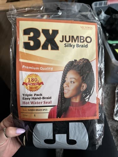 NEW Victoria Braid Collection Triple packs 3X jumbo Silky braid Color 1 - Image 1